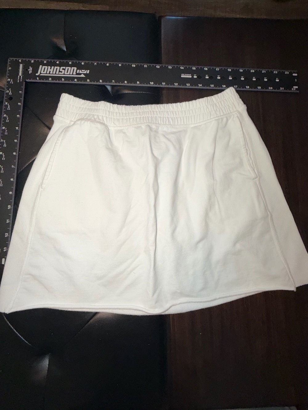 aerie White Athletic Skirt Raw Edged. Sweatshirt Material